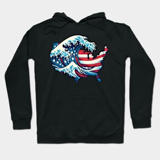 The Great Wave Of America Hoodie